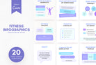 20 Fitness Infographics Instagram Posts Fully Editable Canva Templates
