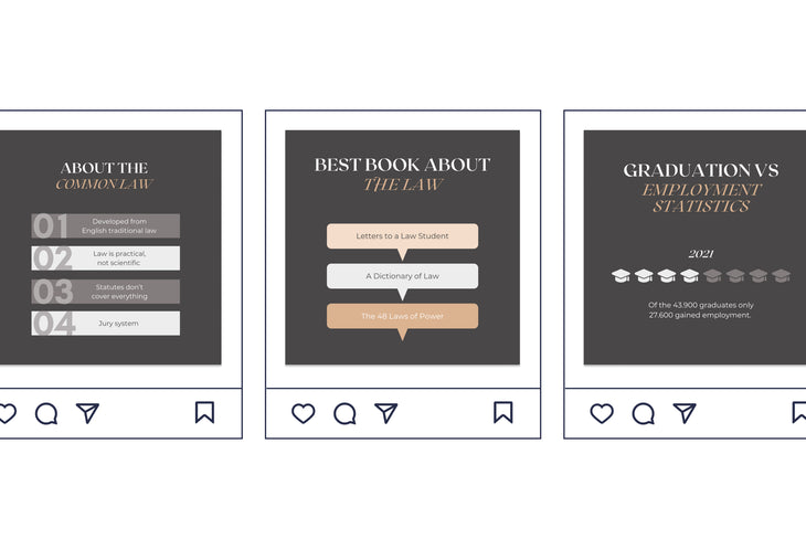 20 Law Infographics Instagram Engagement Posts Fully Editable Canva Templates