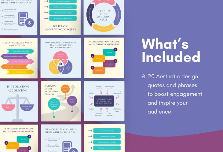 Accounting Social Media Infographics Canva Templates