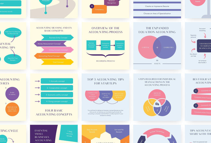 Accounting Social Media Infographics Canva Templates