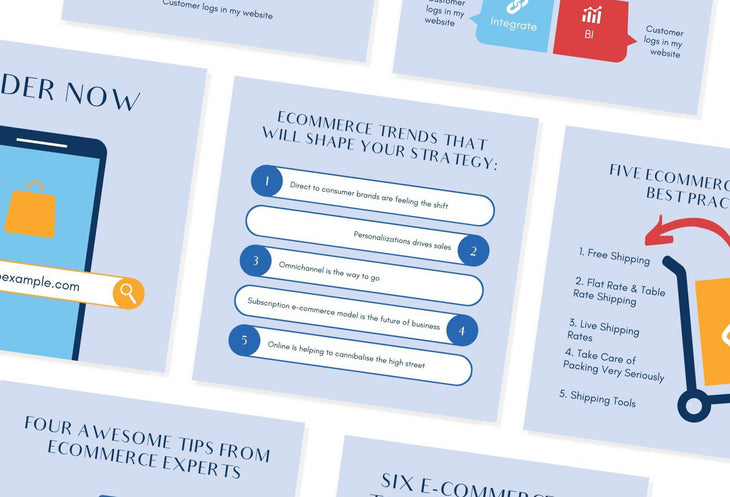 Ecommerce Social Media Infographics Canva Templates