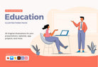20 Education Vector Illustrations - SVG, PNG, PPTX