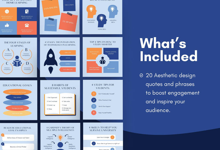 Education Social Media Infographics Canva Templates