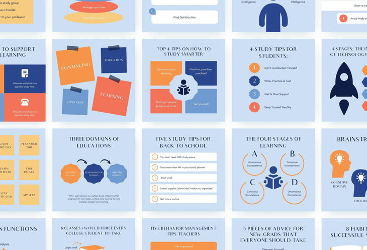 Education Social Media Infographics Canva Templates