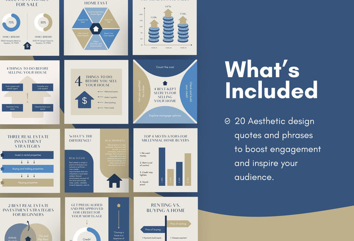 Real Estate Social Media Infographics Canva Templates