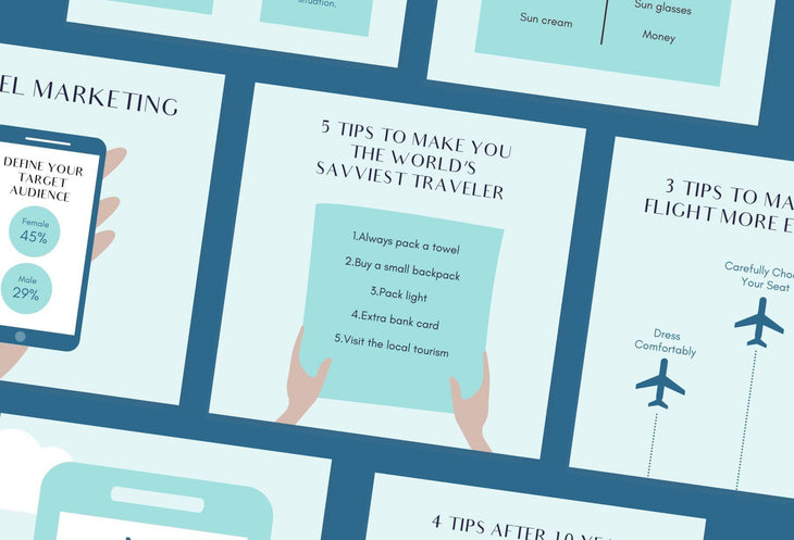 Travel Social Media Infographics Canva Templates