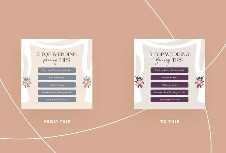 Wedding Social Media Infographics Canva Templates