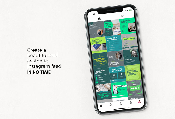 30 Bookkeeping Instagram Post Editable Canva Templates V2