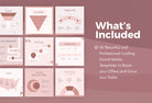 30 Infographics Rose Gold Instagram Engagement Booster Post Canva Templates