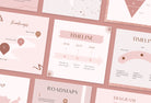 30 Infographics Rose Gold Instagram Engagement Booster Post Canva Templates