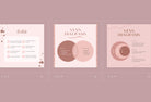 30 Infographics Rose Gold Instagram Engagement Booster Post Canva Templates
