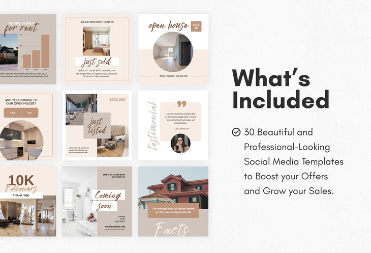 30 Real Estate Infographics Instagram Post Canva Templates V2
