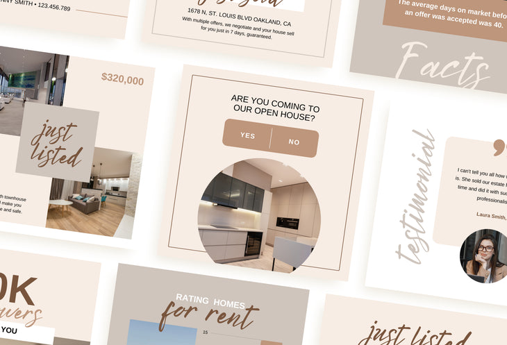 30 Real Estate Infographics Instagram Post Canva Templates V2