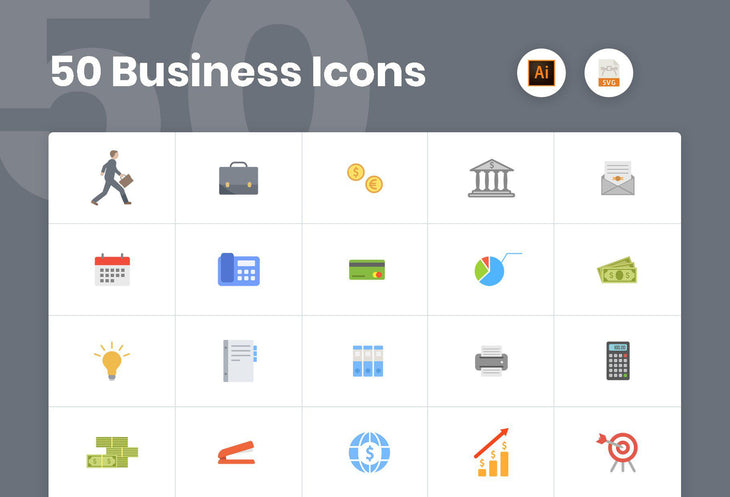 Bilbao Business Flat Icons