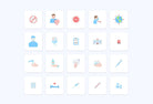 Coronavirus Flat Icons Pack 3