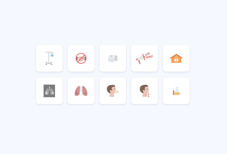 Coronavirus Flat Icons Pack 3