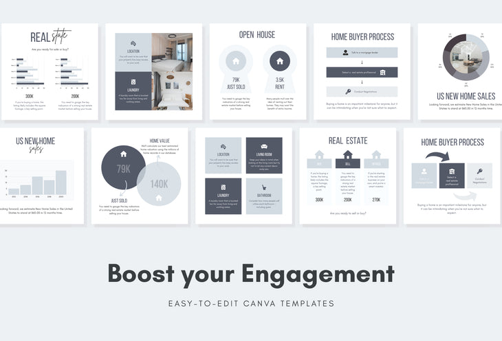 30 Real Estate Infographics Instagram Post Canva Templates