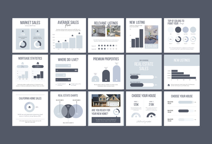 30 Real Estate Infographics Instagram Post Canva Templates