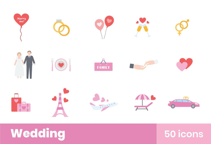 Wedding Icons Pack 02