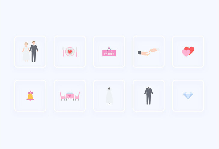 Wedding Icons Pack 02