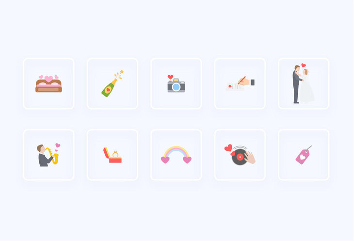 Wedding Icons Pack 02