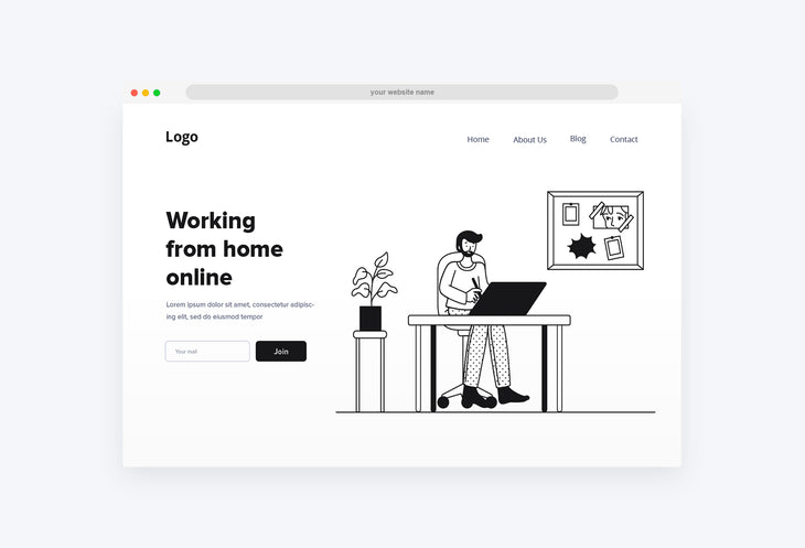Mini Work from Home Illustrations