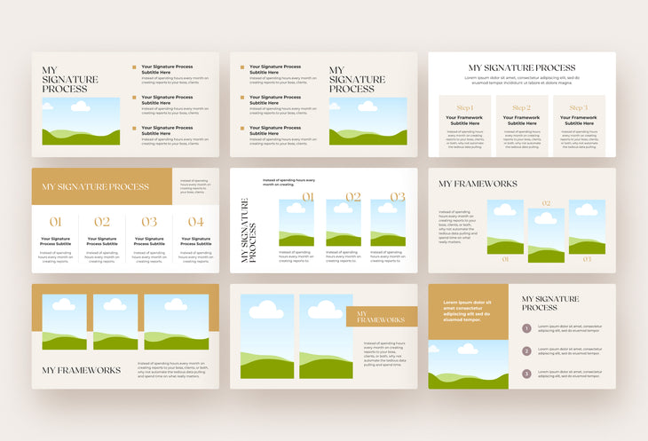 Quill Course Creator and Webinar Deck Fully Editable Canva Template