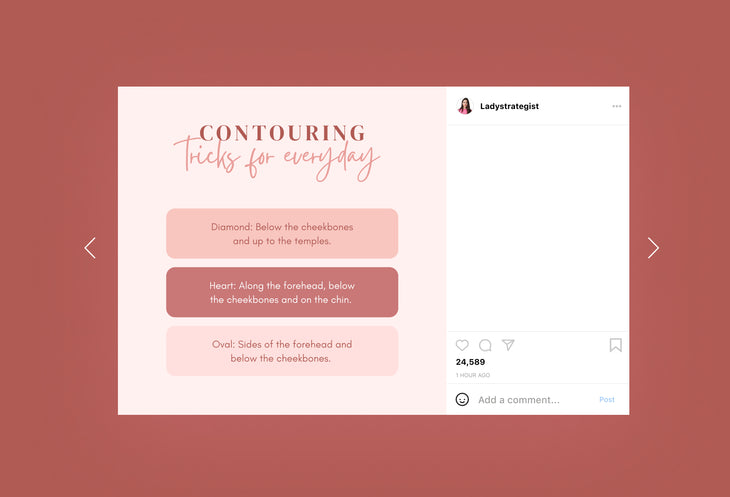 20 Makeup Infographics Instagram Posts Fully Editable Canva Templates