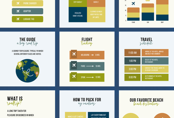 20 Travel Infographics Instagram Engagement Posts Fully Editable Canva Templates