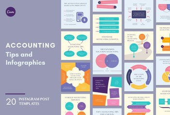 Accounting Social Media Infographics Canva Templates