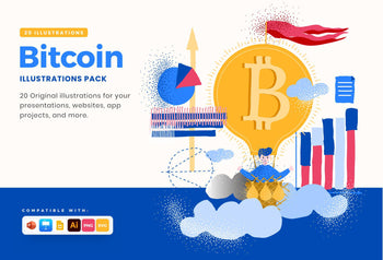 20 Bitcoin Vector Illustrations - SVG, PNG, PPTX