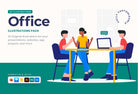 20 Office and Business Vector Illustrations - SVG, PNG, PPTX