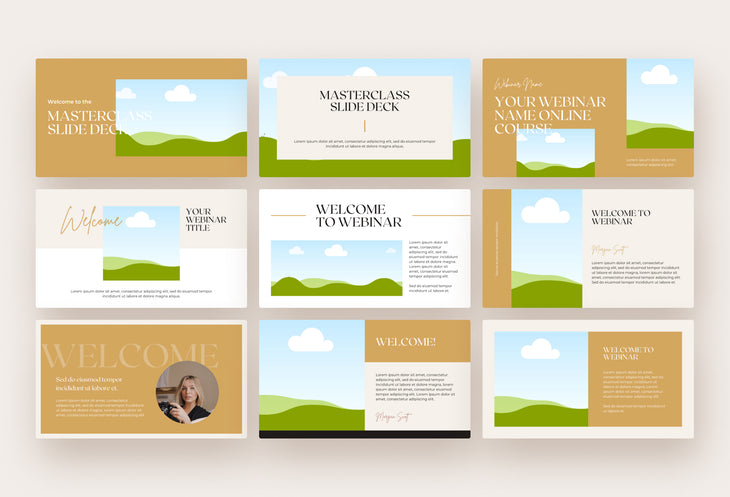 Quill Course Creator and Webinar Deck Fully Editable Canva Template