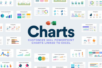 Professional Charts Bundle - Over 500 PowerPoint Charts Linked to Excel