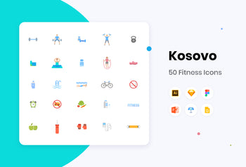 Kosovo Fitness Icons