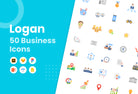 Logan Flat Business Icons