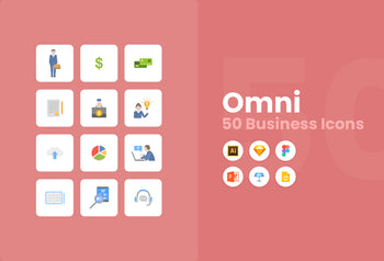 Omni Flat Business Icons