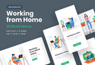 Aurora Working from Home Illustrations