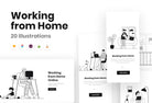 Mini Work from Home Illustrations